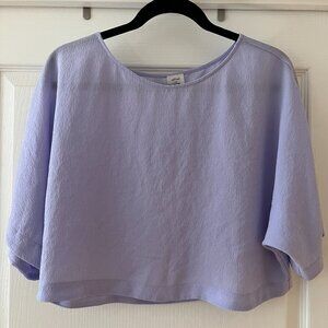 Wilfred Lilac short-sleeve crepe blouse